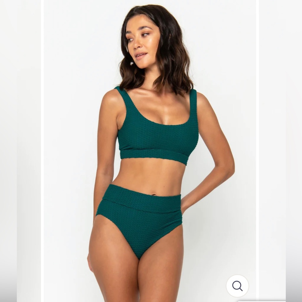 Infamous Swim Emerald Waffle Bikini - NWT